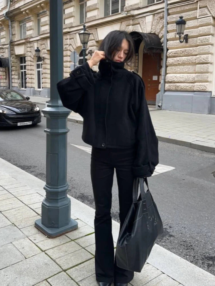 Fashion Fur Women's Jacket 2025 Autumn Winter Full Sleeve Turn-down Collar Single Breasted Female Coat Casual Loose Lady Outwear